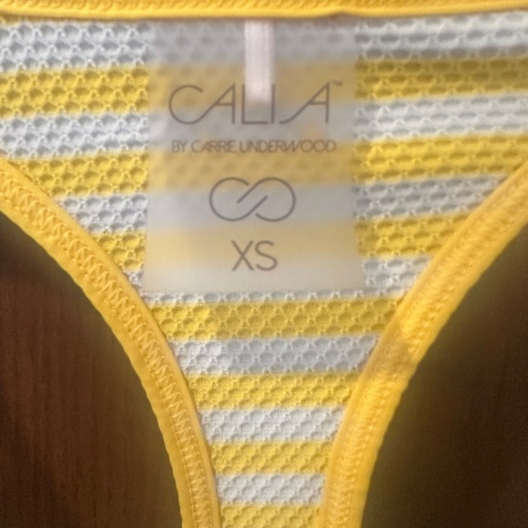 Calia by Carrie underwood yellow striped tank - Picture 2 of 4